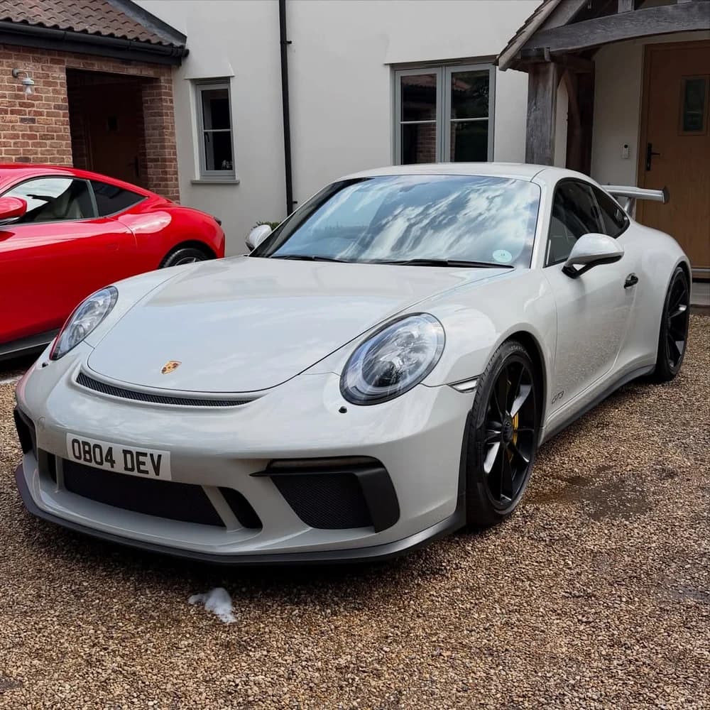Porsche 911 GT3 and Ferrari valeted for a wedding in Norfolk