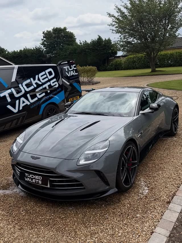 Aston Martin Vantage valeted by Tucked Valets in Norfolk
