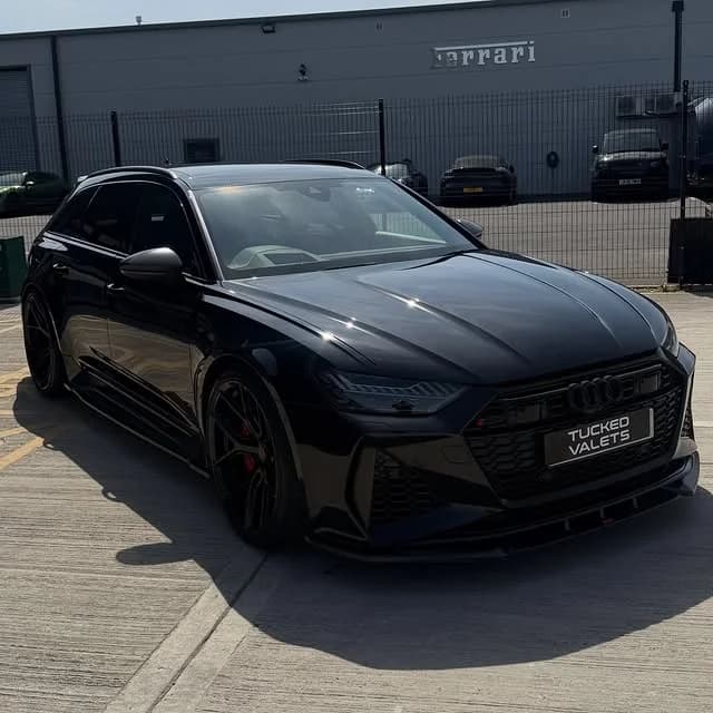 Black Audi RS6 fully protected after wrap removal