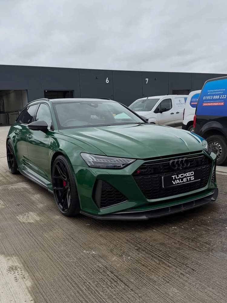 Green Audi RS6 Avant detailed in Norwich